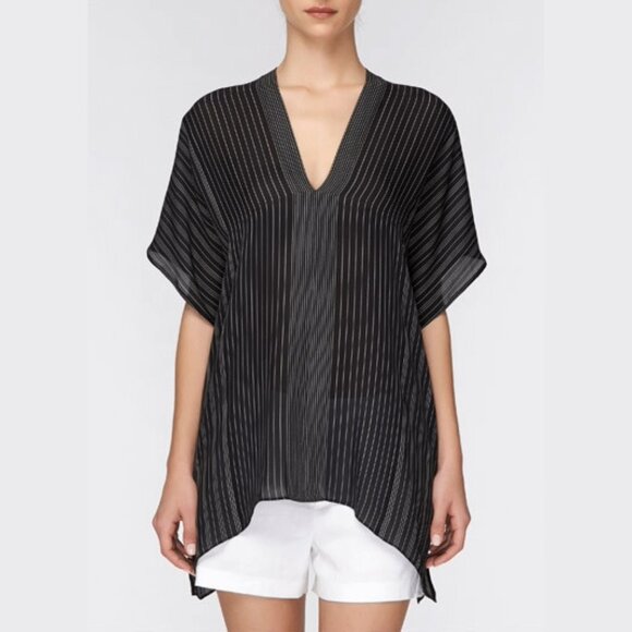 Vince silk stripe tunic Large - Picture 1 of 13